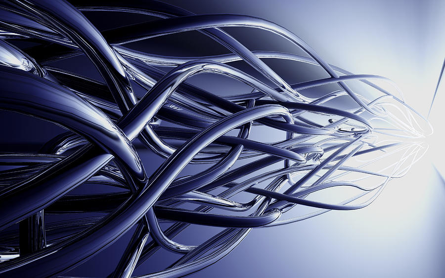Abstract squiggly lines (Digital) Drawing by Chad Baker