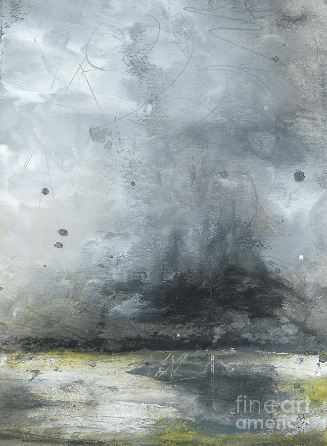 Abstract Storm at Sea Painting by Jill Battaglia