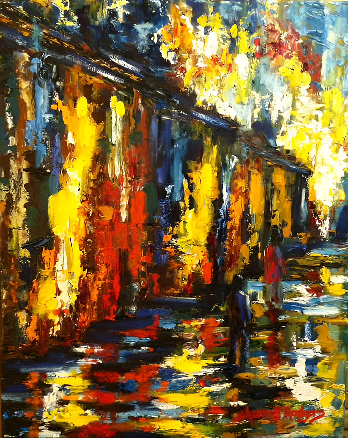 Abstract Street I Painting by Sherrell Rodgers