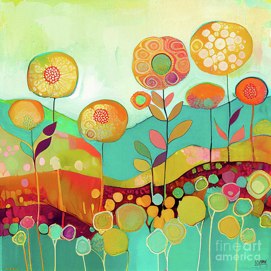 Abstract Summer Meadow 6 Digital Art by Laura's Creations - Fine Art ...