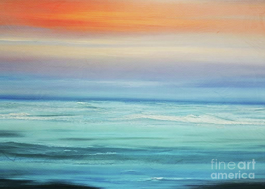 Abstract Sunset Beach Digital Art by Kelley Freel-Ebner - Fine Art America