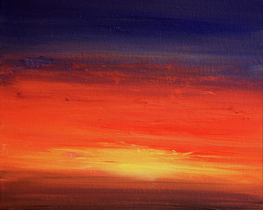 Abstract Sunset Painting by Chance Kafka