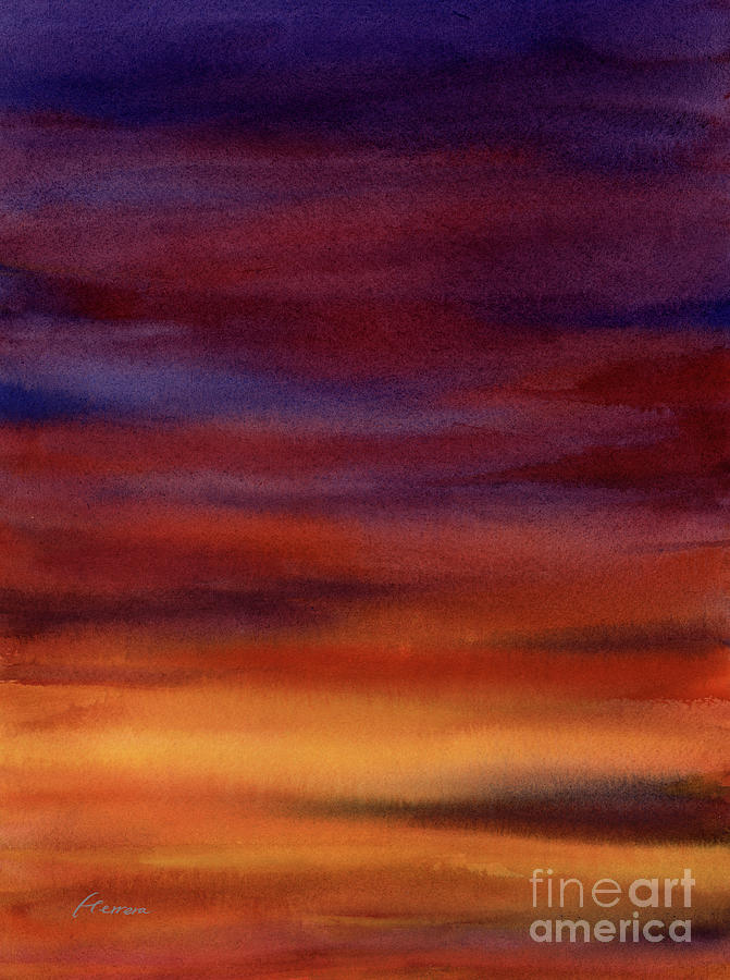 Abstract Sunset Painting