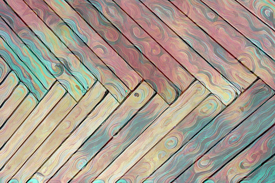 Abstract Swirled Bridge Planks Photograph by Debra Martz