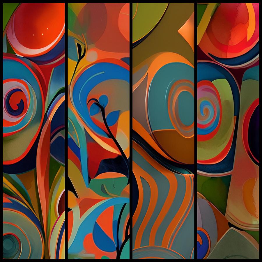 Abstract Swirls  Digital Art by Bonnie Bruno
