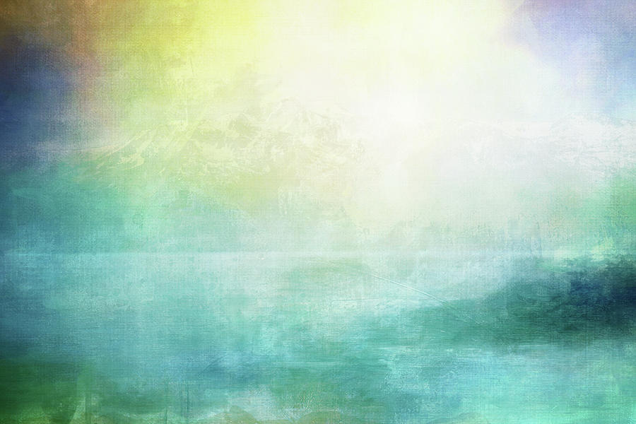 Abstract Digital Art - Abstract Tahoe Waterscape by Terry Davis