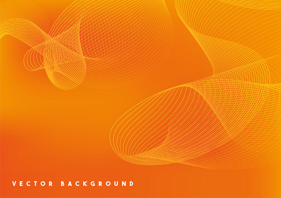 Abstract Technology Orange Vector Background Drawing by Atakan
