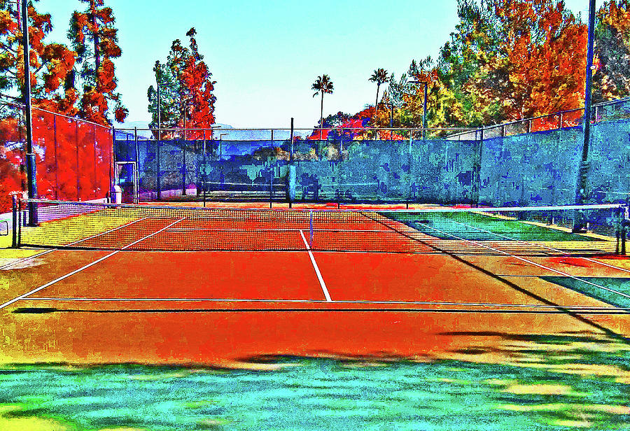 Abstract Tennis Court Photograph by Andrew Lawrence