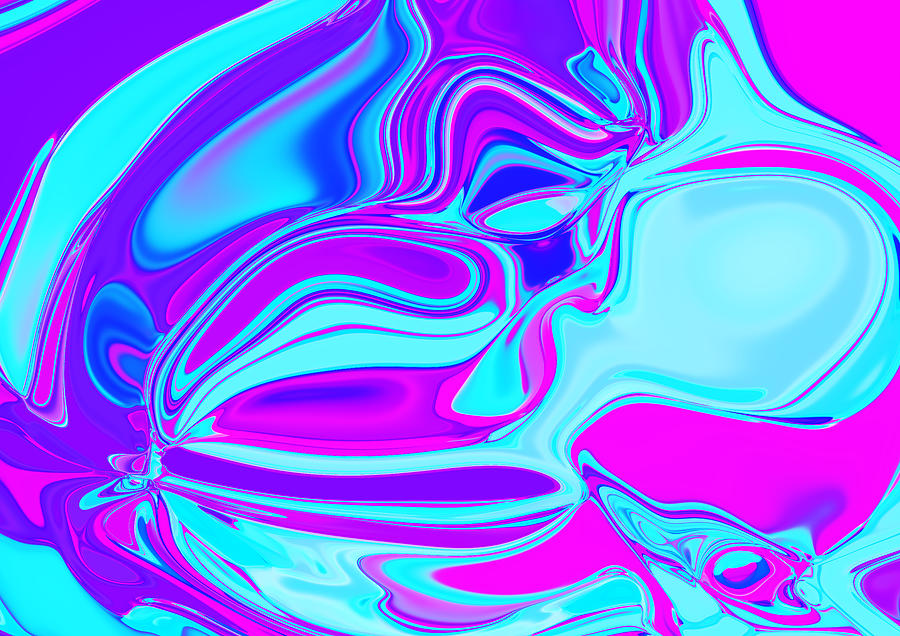 Abstract The excited face scratches growth. Digital Art by Martin Stark ...