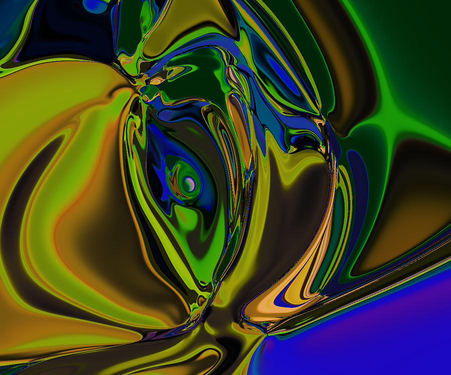 Abstract The frightened fish swears manhunt. Digital Art by Martin ...