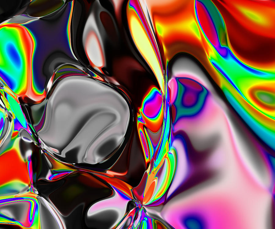 Abstract The Makeshift Manor Bores Disco. Digital Art By Martin Stark 