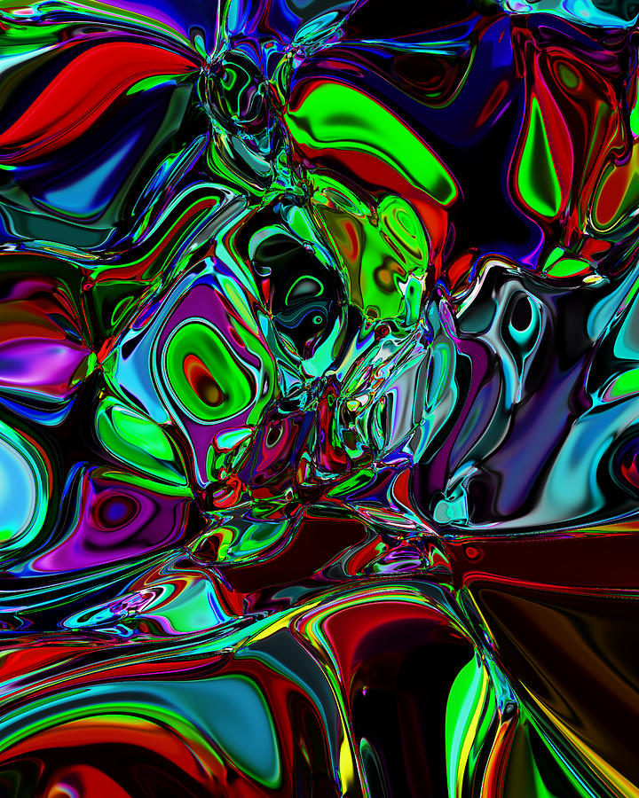 Abstract The Noiseless Query Bleeds Vegetation. Digital Art By Martin 