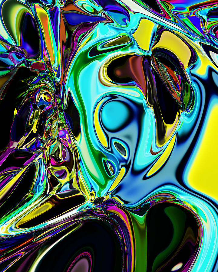 Abstract The wrathful wok classifies otter. Digital Art by Martin Stark