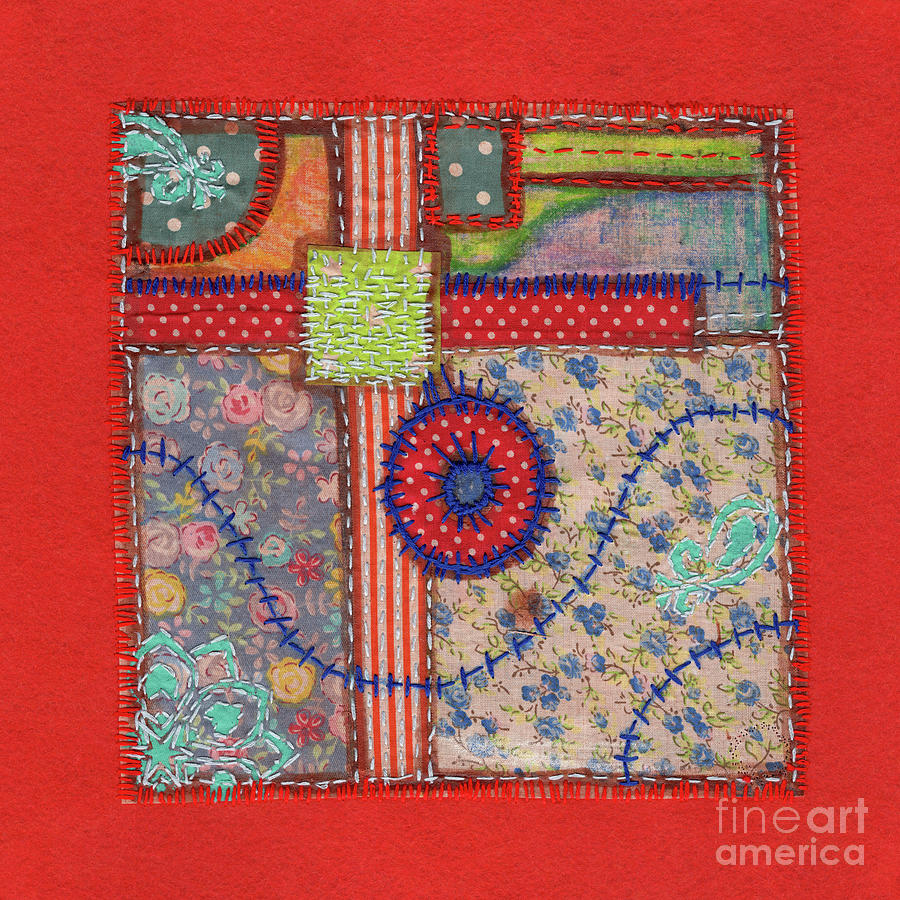 Abstract Thread Painting Square 1 Painting by Amy E Fraser - Fine Art ...