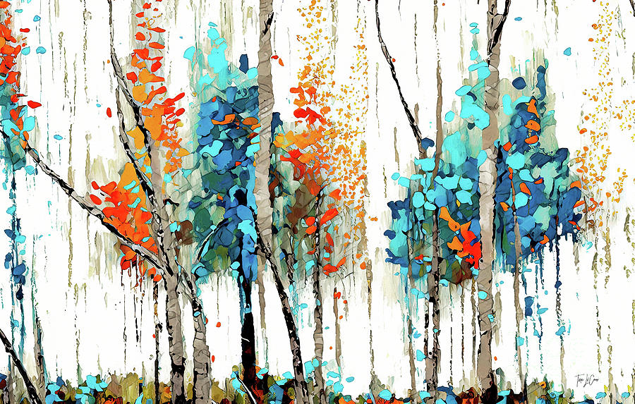 Abstract Trees 2 Painting by Tina LeCour