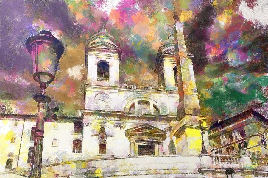 Abstract Trinita dei Monti Paint  Photograph by Stefano Senise