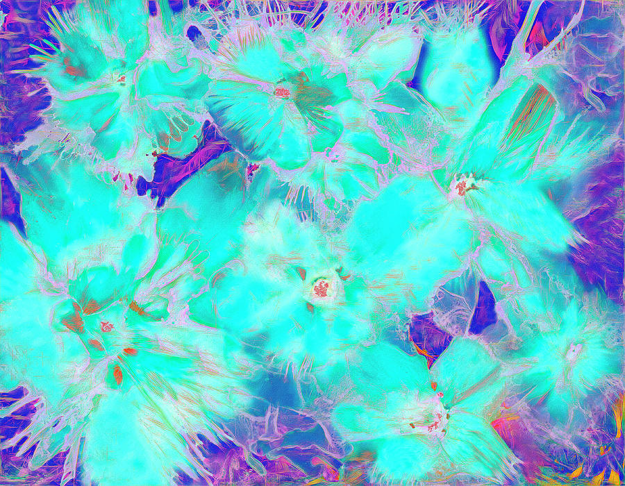 Abstract Tropical Blooms Digital Art by Deborah League