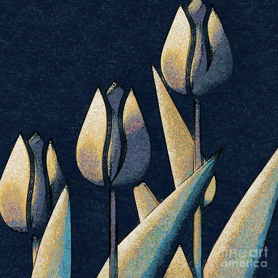 Abstract Tulip Flowers - 2 Digital Art by Philip Preston