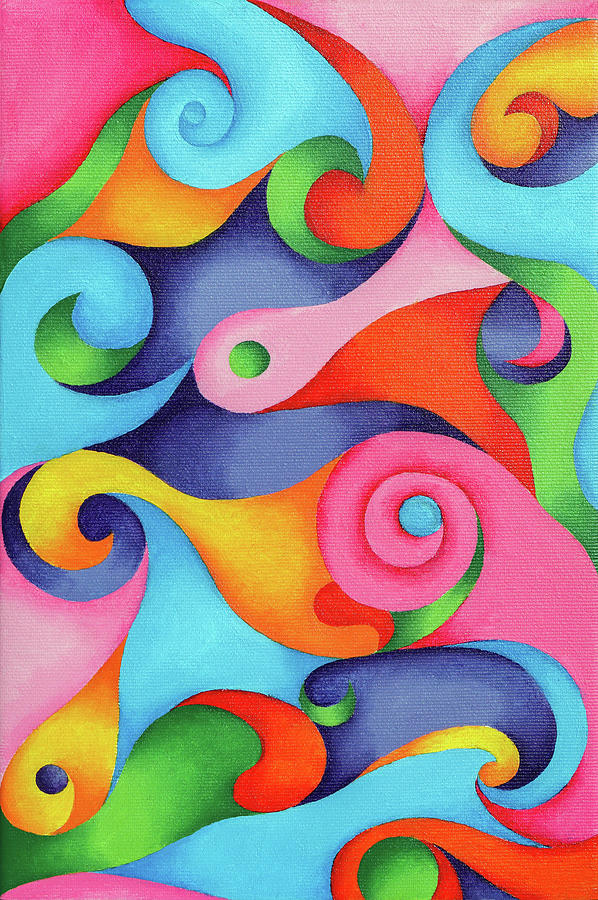 Abstract Twirls Painting by Carlos Caetano