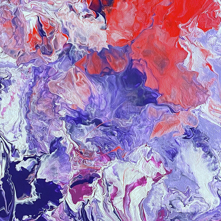 Abstract Valentines Petals Painting by Lisa Neuman