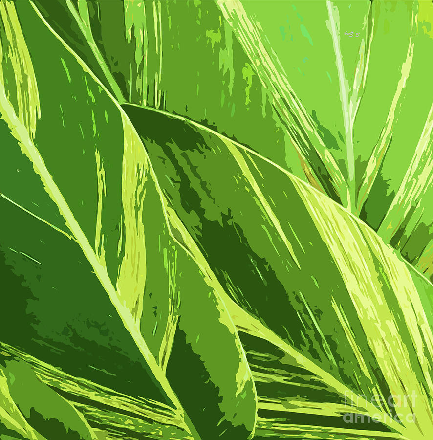 Abstract Variegated Ginger Green 300 Painting