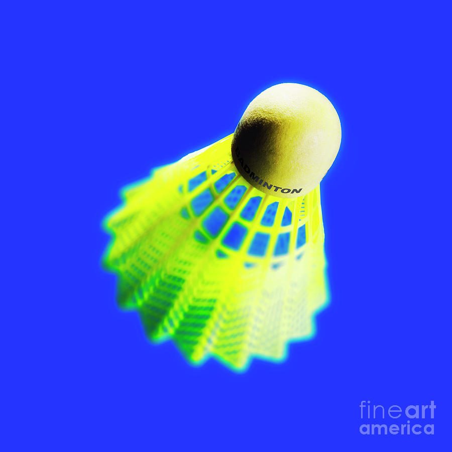 blue shuttlecock