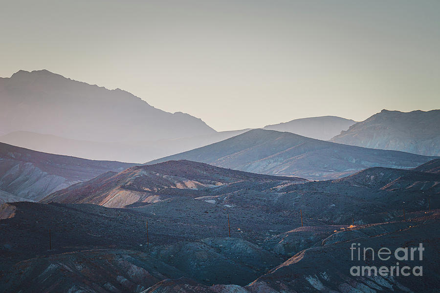 Abstract volcanic landscape, Death Valley sunrise Photograph by Hanna Tor