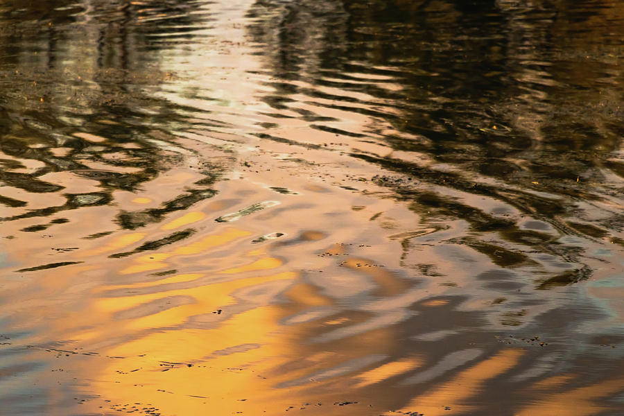 Abstract water reflections at sunset Photograph by Cristina Stefan