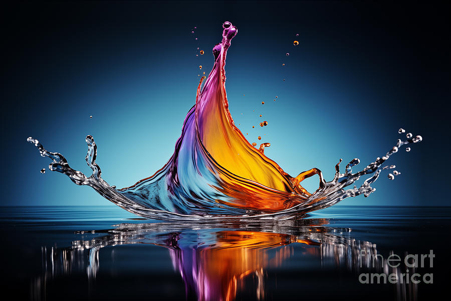 Abstract water splash Photograph by Delphimages Photo Creations
