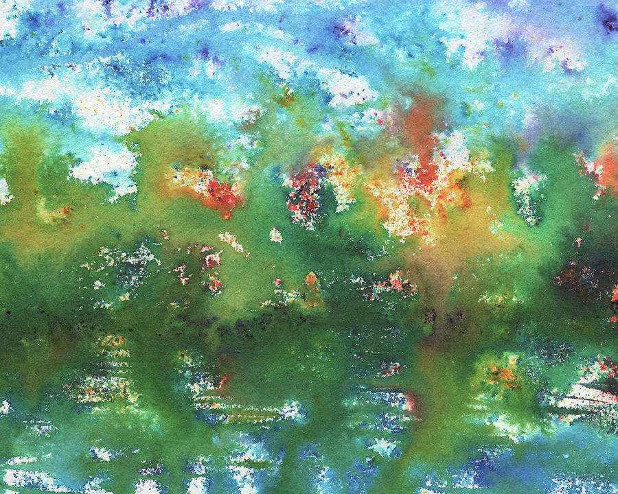 Abstract Watercolor Splashes Organic Natural Happy Colors Art III Painting by Irina Sztukowski