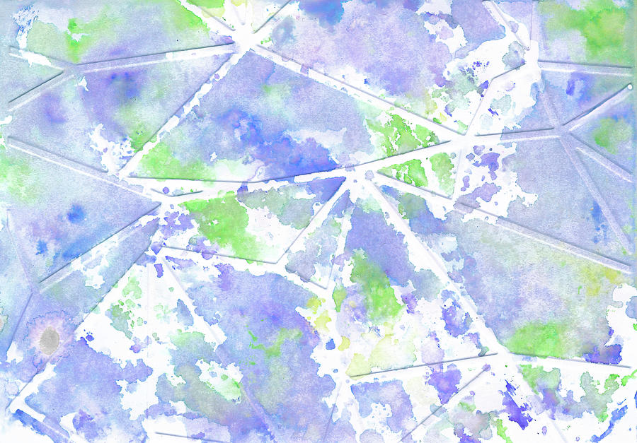 Abstract peaceful watercolour splashes on embossed paper Painting by Maria Dimitrova Abstract peaceful watercolour splashes on embossed paper Painting by Maria Dimitrova