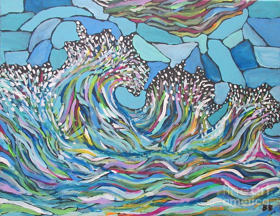 Abstract Waves Painting by Bradley Boug