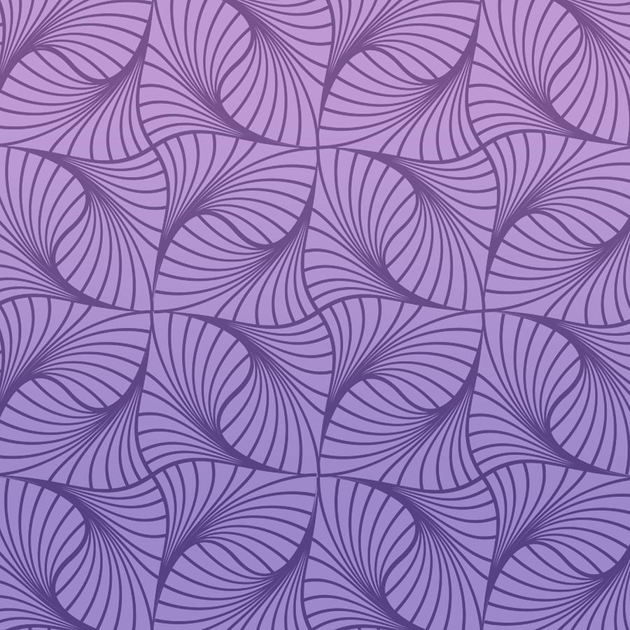 Abstract Wavy Circle Pattern with a Subtle Purple Gradient Ombre Tie Dye Overlay Digital Art by Ali Baucom