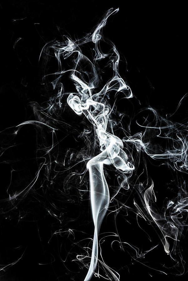 Abstract White Smoke - The Dancer Photograph by Philippe HUGONNARD