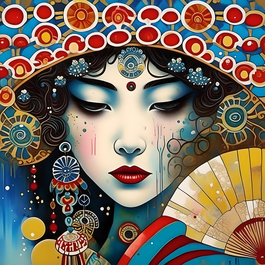 Abstract Woman and Fan Photograph by Cate Franklyn Abstract Woman and Fan Photograph by Cate Franklyn