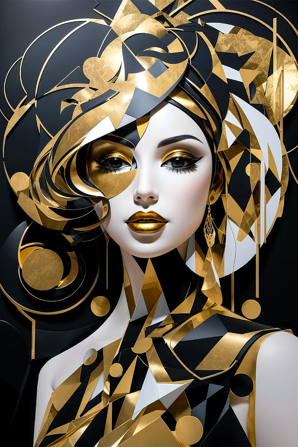 Abstract woman Digital Art by Grant Glendinning