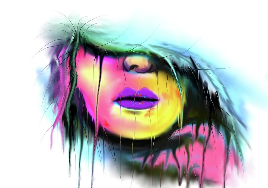 Abstract Womens Face Study 1 Digital Art by Darren Cannell