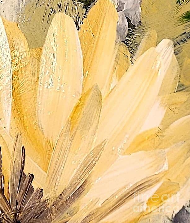 Abstract Yellow Flower Painting