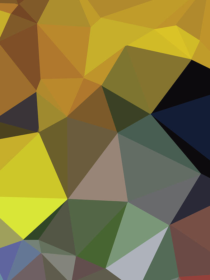 Abstract yellow Polygon 48 Digital Art by Ahmad Nusyirwan - Fine Art ...