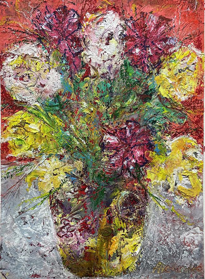 Abstracted Bouquet  Painting by Fine Art by Alexandra