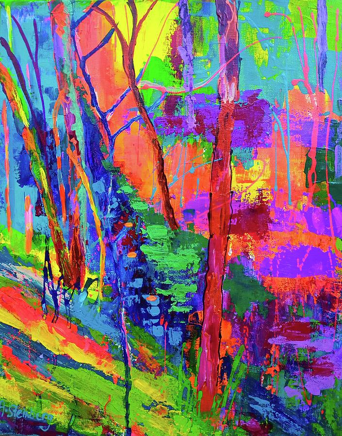 Abstracted Forest 2 Painting by Adele Steinberg - Fine Art America