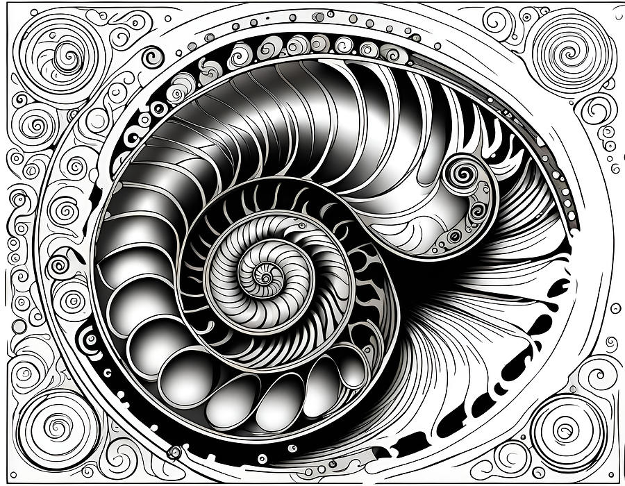 Abstracted Nautilus Shell Photograph by Cate Franklyn