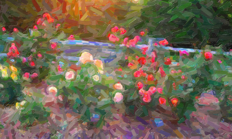 Abstracted Roses Digital Art by David Zimmerman