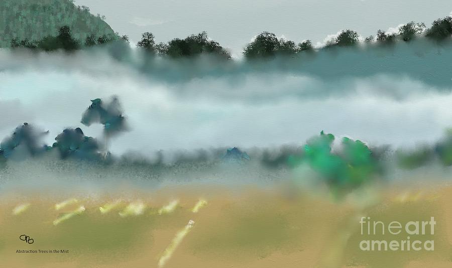 #Abstraction #Trees in the #Mist Digital Art by Arlene Babad
