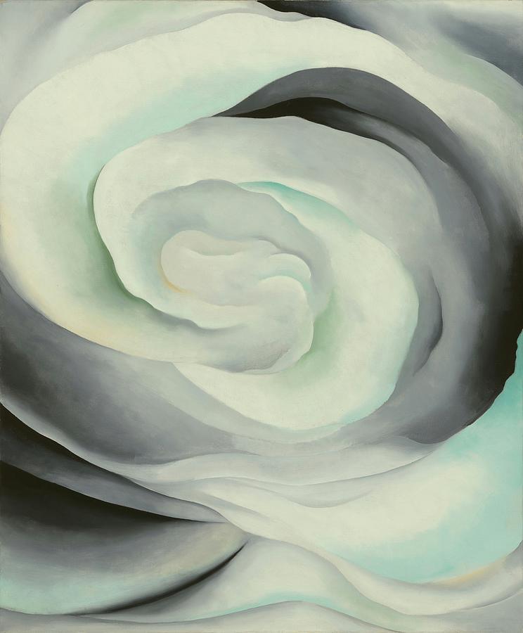 Abstraction White Rose Painting by Georgia OKeeffe