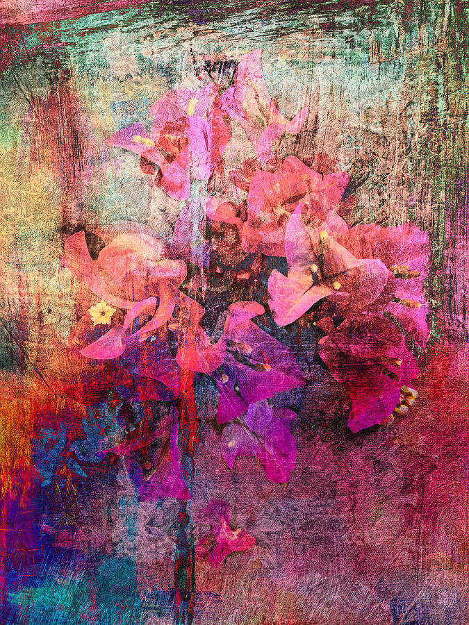 Abstract Floral Digital Art by Sandra Selle Rodriguez