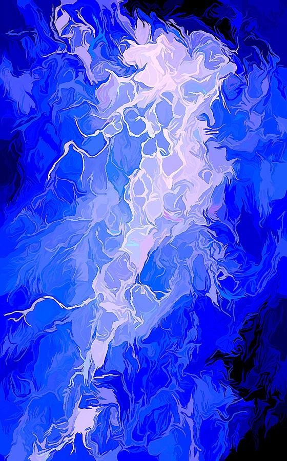 Abstrct Running Man Digital Art by Steven Parker