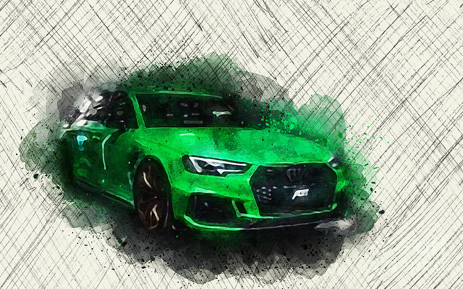 Abt Audi Rs Drawing by Ola Kunde - Fine Art America