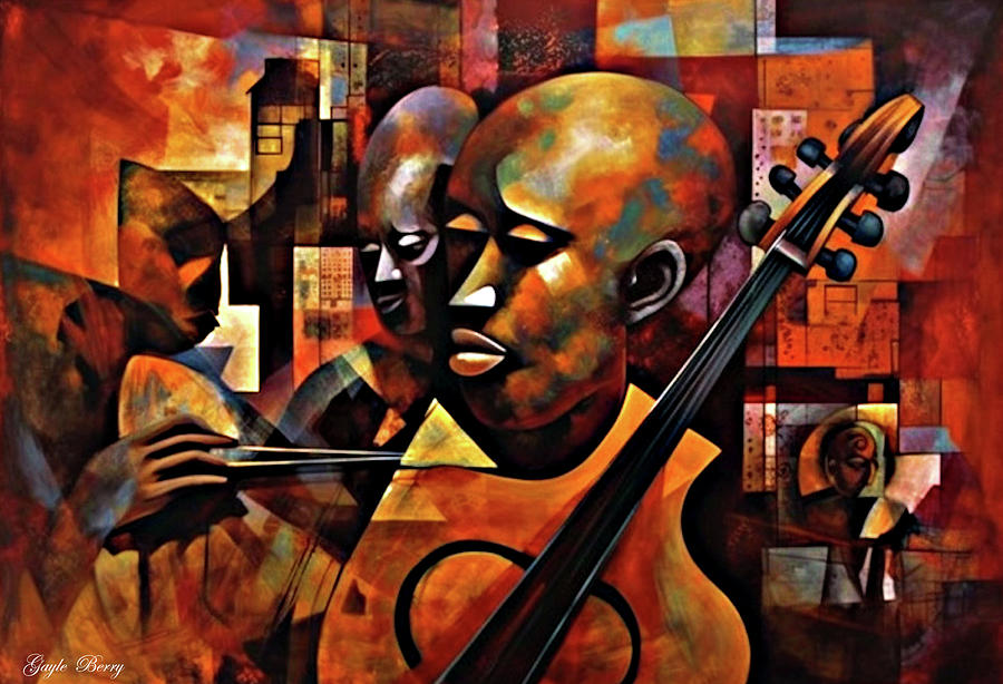 Jazz Mixed Media - Abstract Jazz by Gayle Berry