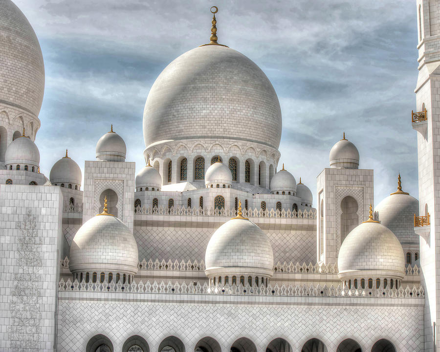 Abu Dabi Mosque Close Digital Art By Jules Follett - Fine Art America